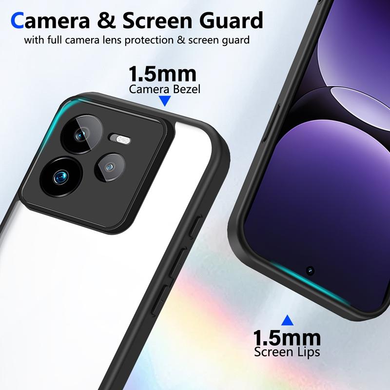 Transparent Silicone Case For Realme GT 7 6 6T 7T GT7 Pro GT7T GT6T PC Back TPU Bumper Shockproof Clear Phone Cases Cover
