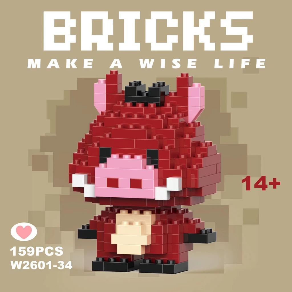 No Box  6Cm High Building Blocks Stitch Kawaii Mini Desktop Ornaments Youth Toys Room Decoration Anime Cartoon Halloween