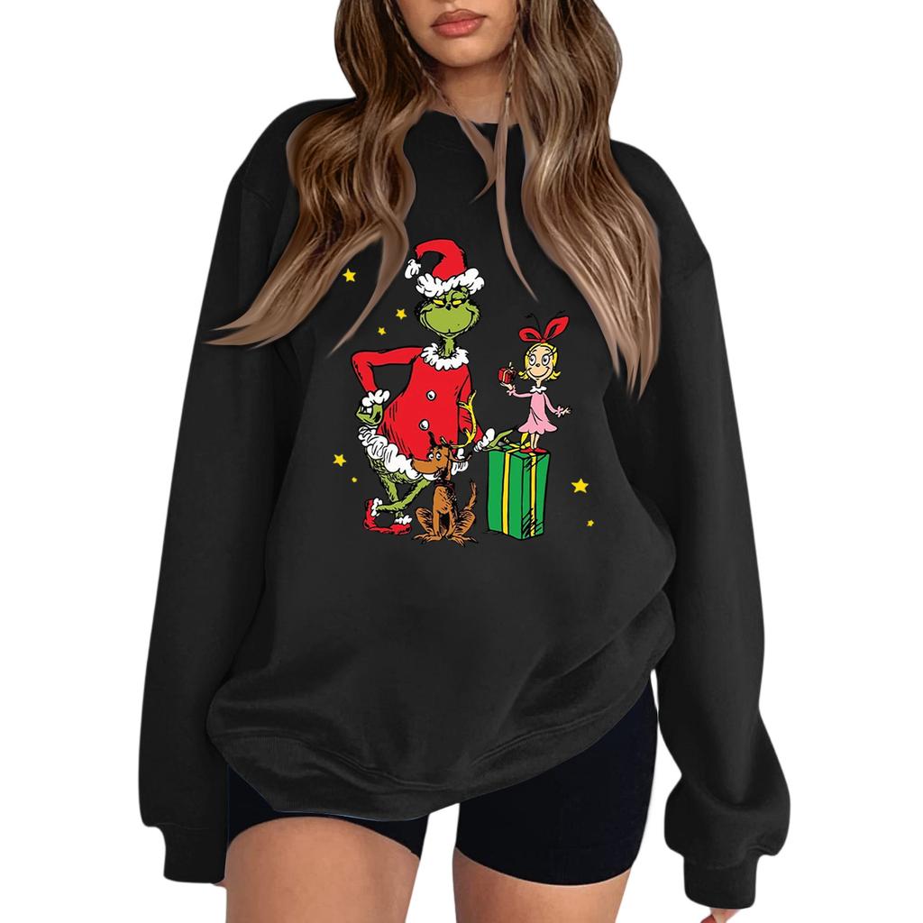 Crewneck Sweatshirt For Women Fall Graphic Sweatshirts Vacation Long Sleeve Drop Shoulder Pullover