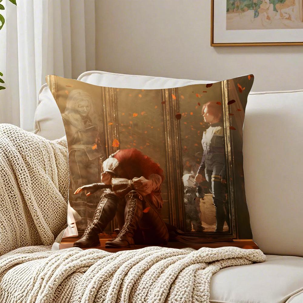 game exploratory CClair OObscur EExpedition 33 Cushion Cover Pillowcase Antidustmite living Room Sofa Decor Cushion Room