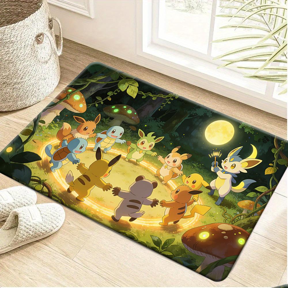 Charmander Winter Campfire Non-Slip Doormat Soft Flannel Floor Mat 40x60cm