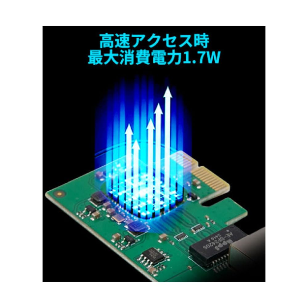 Area Toretto 5Gbps PCI Express x1 LAN RJ45 Network Expansion Board with Low (Gen3) Board, Heatsink, Profile, SD-PE5GL-B