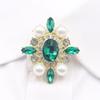 New 1pcs35 * 40MM Pearl Water Diamond Glass French Shirt Cufflink Set DIY Simple Cufflink Wedding Clothing Accessories