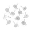 10-50pcs/lot High Quality Stainless Steel Blank Earring Stud Base For 6/8/10mm Cabochon Cameo Settings DIY Earrings Accessories