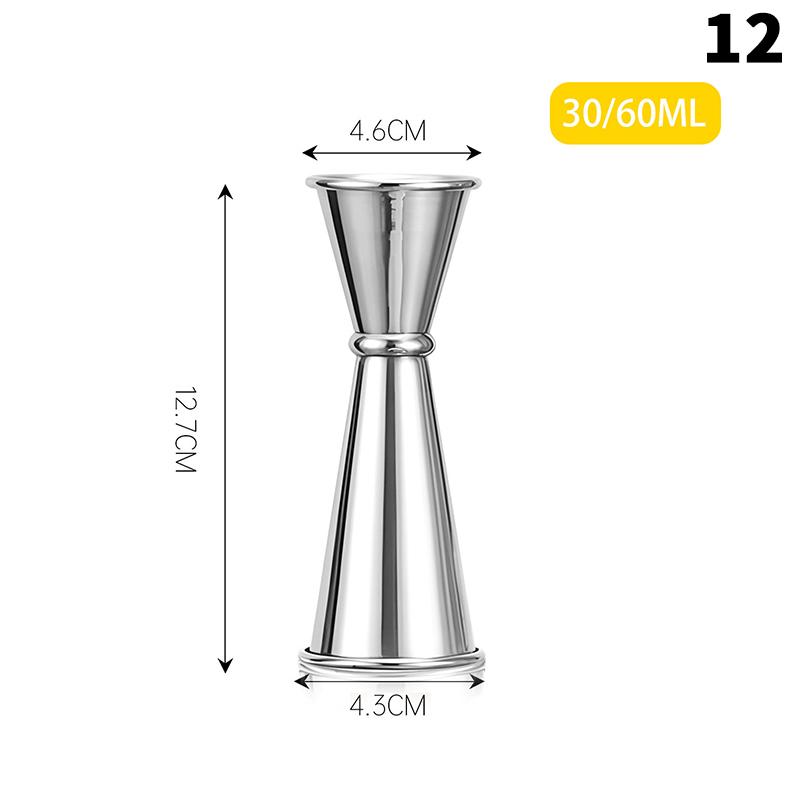 1 Pezzo 15/30ml o 30/60ml Bicchiere Dosatore Cocktail in Acciaio Inossidabile Doppia Testa Bicchiere Dosatore Alcolico Bicchiere Misurino Bar Once Articoli per la Cucina