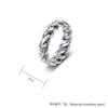 Unisex Titanium Steel Woven Chain Ring - High-End European & American Trend