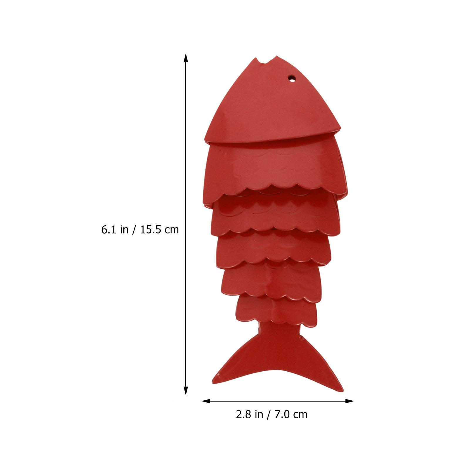 

Chime Pendant Iron Craft Colorful Koi Fish Design Compact Hanging Decor for Bedroom Balcony Front Door Home Use червоний