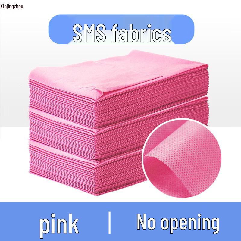 Xin Jing Zhou Pink SMS Non-woven Disposable Travel Bed Sheets