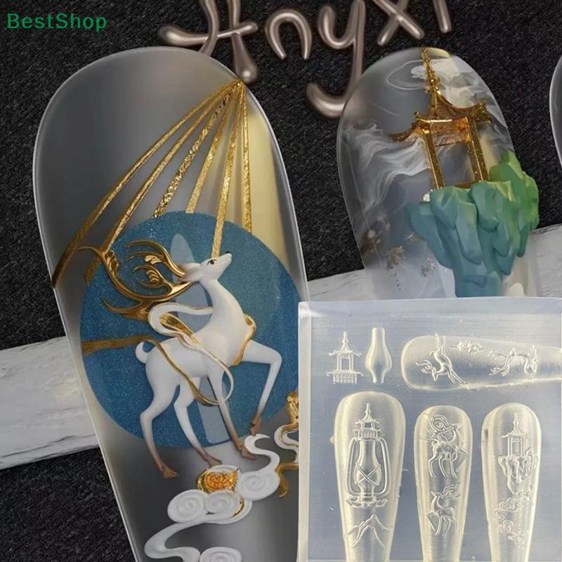 3D Silicone Nail Mold Bows Ribbon Manicure Template Nail Art Decor DIY Design Sweet Butterfly Rose Flower Nail Mold