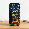 Geometric Bauhaus A-Art Phone Case Black Silicone Soft For Samsung Galaxy A73,A72,A71,A70,A53,A52,A51