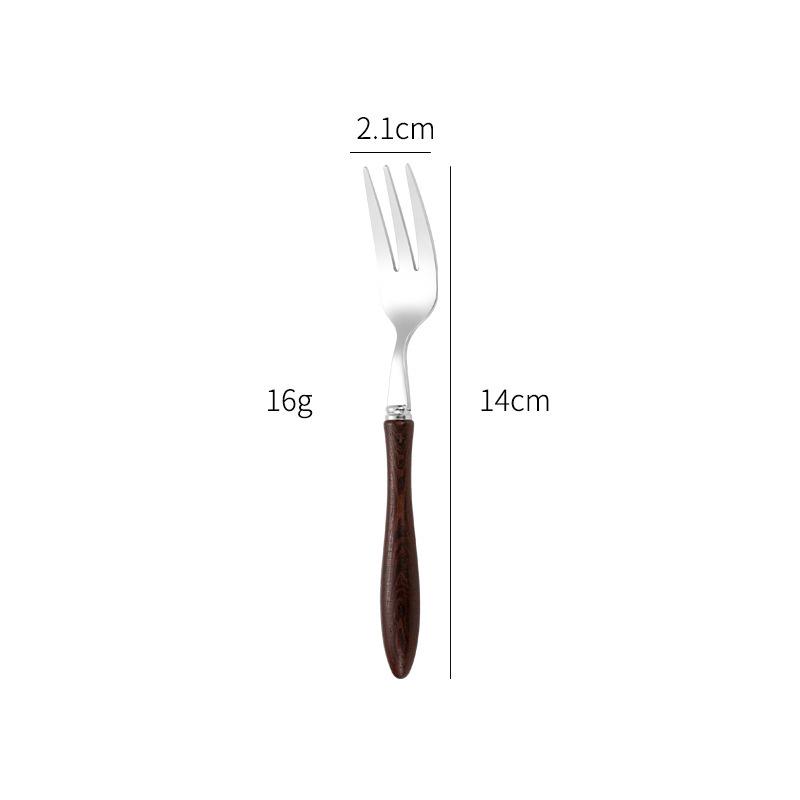 304 stainless steel wooden knives, forks, spoons, wooden handles, Western style steak knives, household soup spoons, tableware