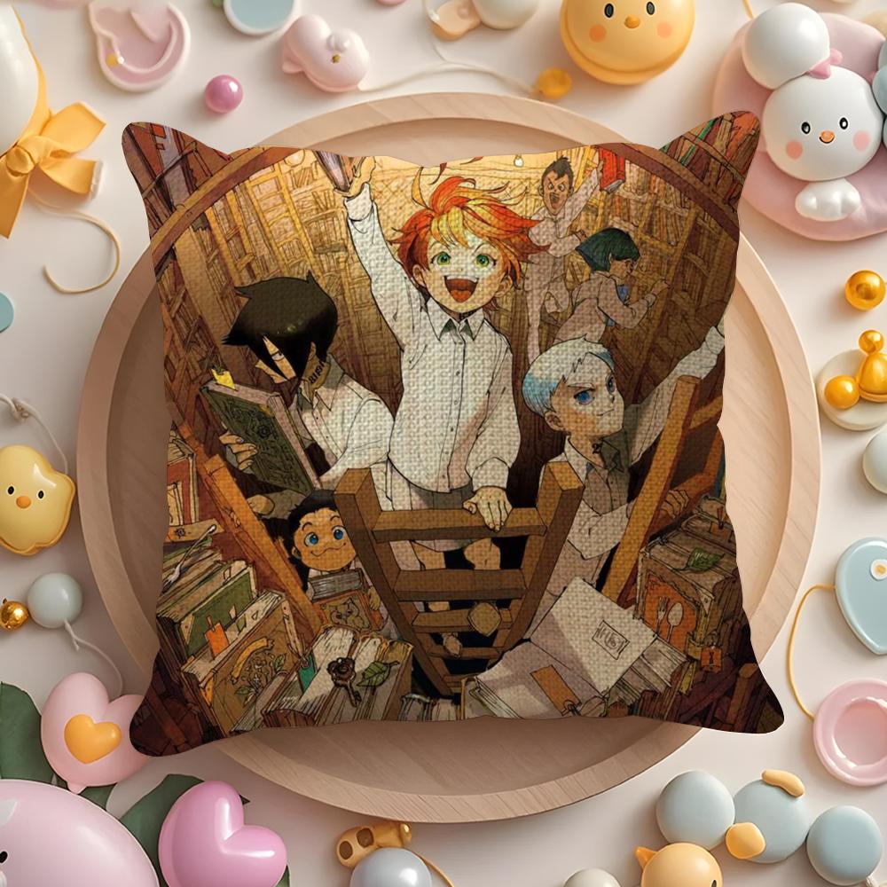 The Promised N-Neverland Pillow Case Pattern Printed Pillowcase For Living Room Sofa Cushion Cover & Bedroom Decor