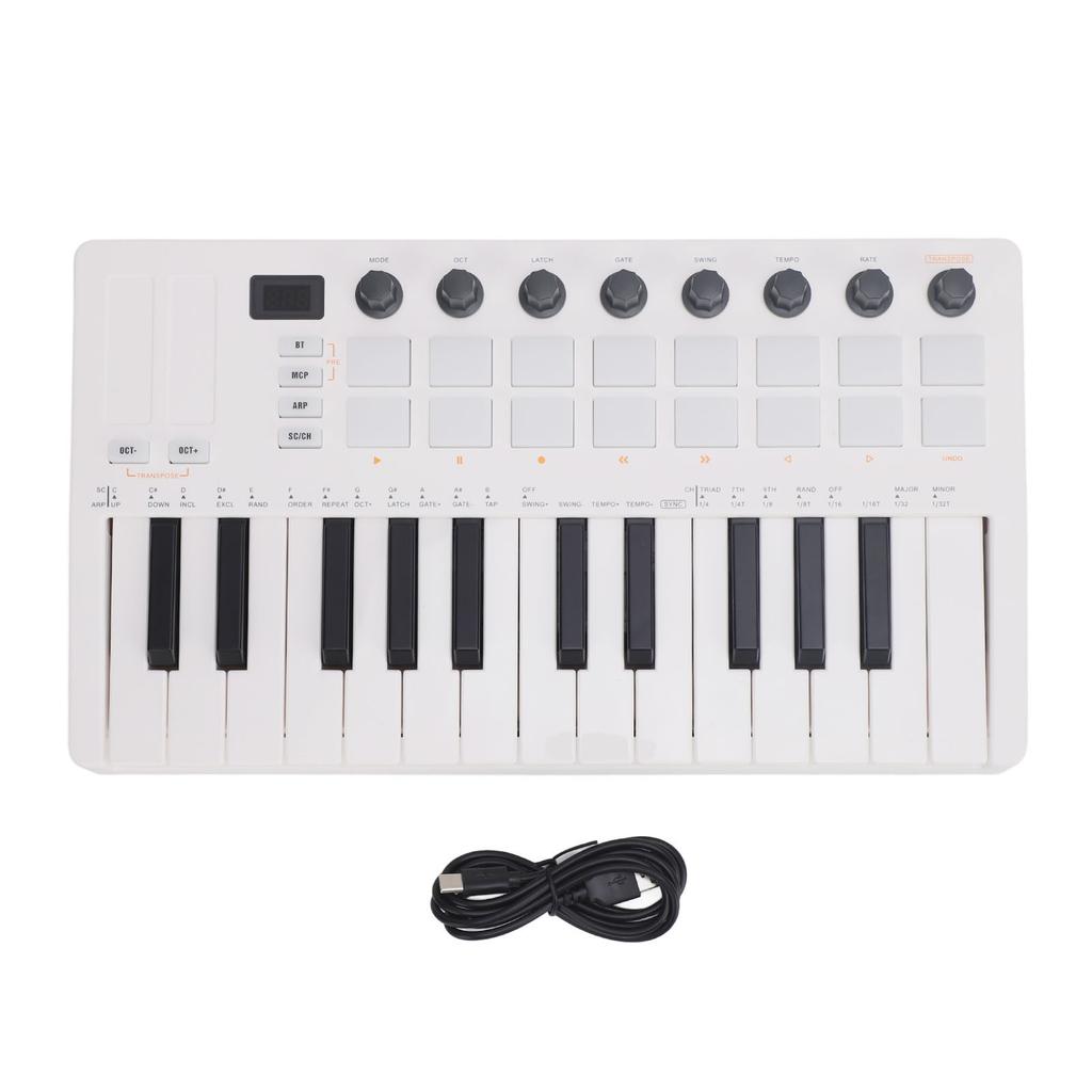 MIDI Keyboard Controller BT Wireless 25 Key Keyboard Controller for Practice Performance