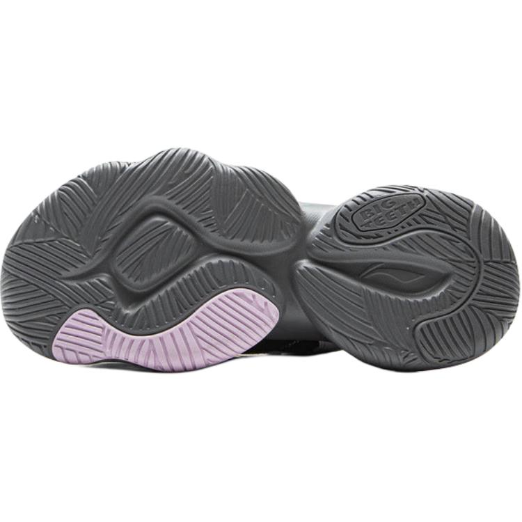 Li Ning Kids Sports Lifestyle Series Comfortable Versatile Rebound Low-Top Casual Shoes Unisex Casual Shoes Light-Gray Black YKCV250-6