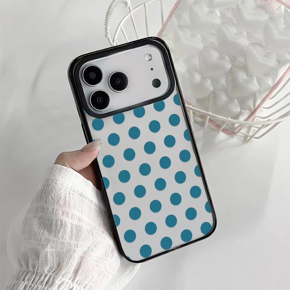 Simple Polka Dots With Small Dots Phone Case For Iphone 17 Air 16 15 14 11 13 12 Pro Max Lightweight Trendy Protective Cover