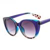 Cat Eye Sunglasses Ladies Fashion Desi Oversized Vintage Gradient Glasses Classic Blue Leopard Shades lunette de soleil femme