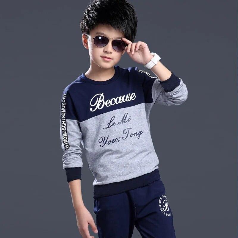 Kinderkleding Sets Lente Tieners Sets Jongens Trainingspak Kinderen Outfit Pak voor Jongen Sweatshirt + Broek Sets Kleding