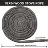 2M Kandalló Tömítő Kötél 6/8/10/12mm Tömítő Zsinór Farakásos Kályha Ajtó Üvegszál Magas Hőmérsékletű Tömítő Kötél Csere