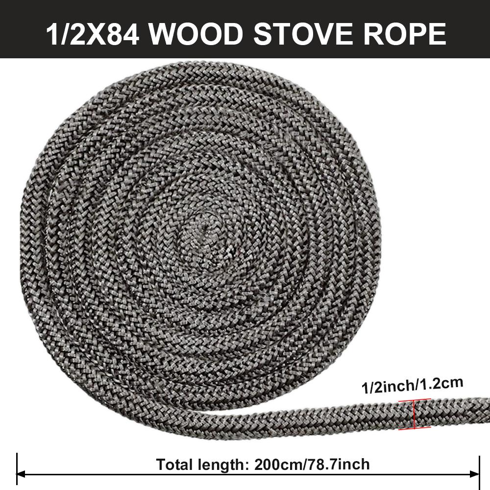 2M Kandalló Tömítő Kötél 6/8/10/12mm Tömítő Zsinór Farakásos Kályha Ajtó Üvegszál Magas Hőmérsékletű Tömítő Kötél Csere