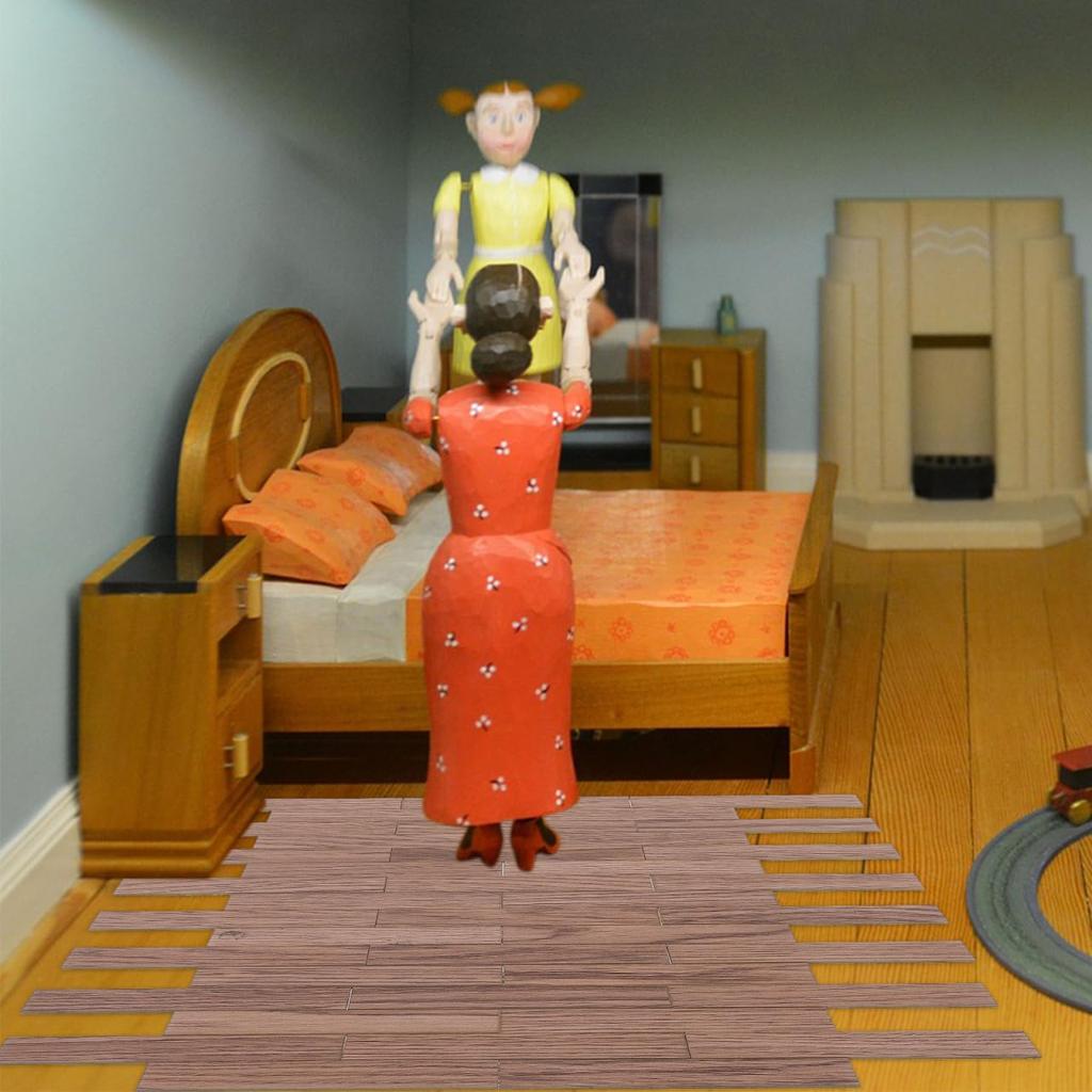 OUNONA 40 Pieces Miniature House Imitation Wood Grain Flooring Boards, 10x0.6x0.08 Inches, Dollhouse Accessories, Model Flooring, DIY Interior Decor