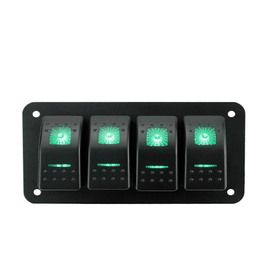Universal Marine Boat 2/3/4/5/6/ 8 Group Rocker Switch Panel 5-pin Switches for 12V/24V Cars Trailers Red Green Indicator Light