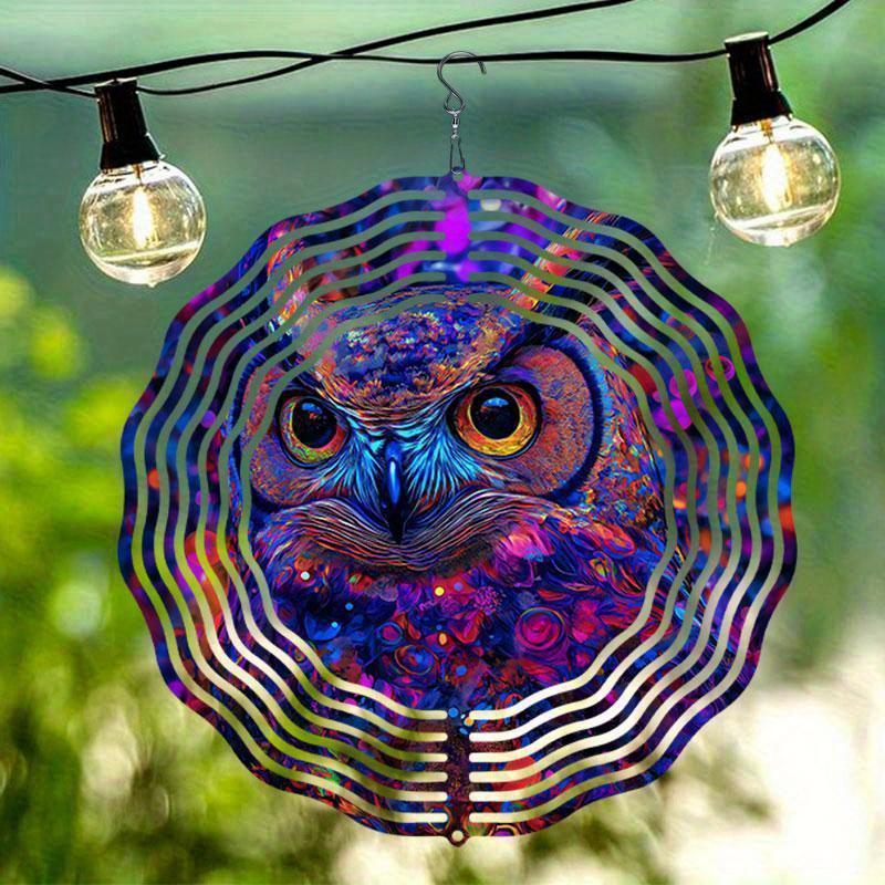 10 Inch Hanging Wind Spinner with 360 Degree Hook for Balcony Garden Decor Spring Summer Outdoor Decoration