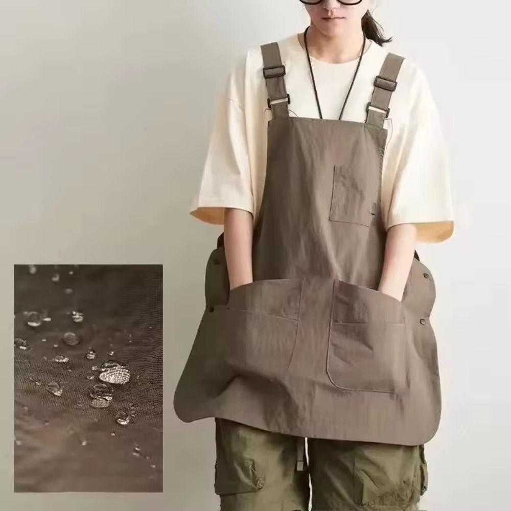 Waterproof Baking Apron Sleeveless Kitchen Cooking Apron Lightweight Workwear Apron Coffee Shop