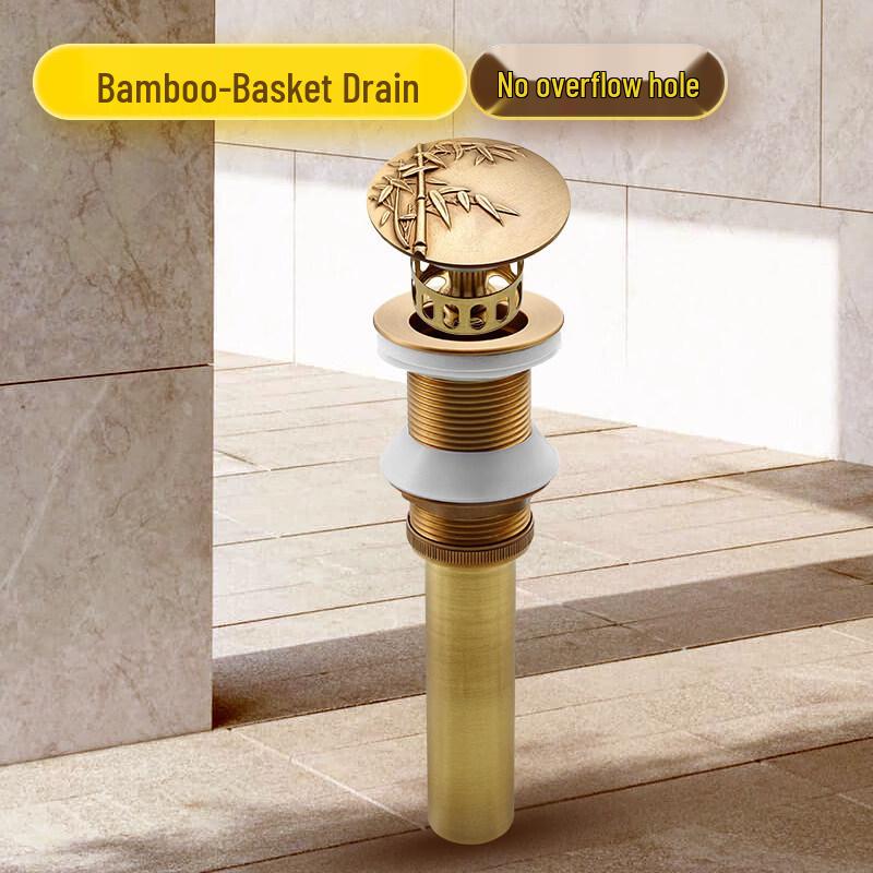 TLXT Pop-up Drain Stopper with Basket