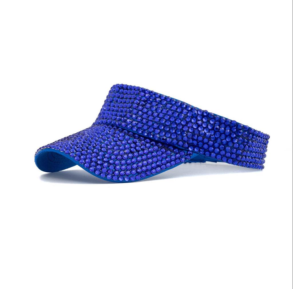 Cappellino da Baseball Scintillante con Strass da Donna Cappello Estivo Coreano Visiera Parasole Regolabile Sport all'Aperto Spiaggia Cappelli da Sole Accessori da Donna