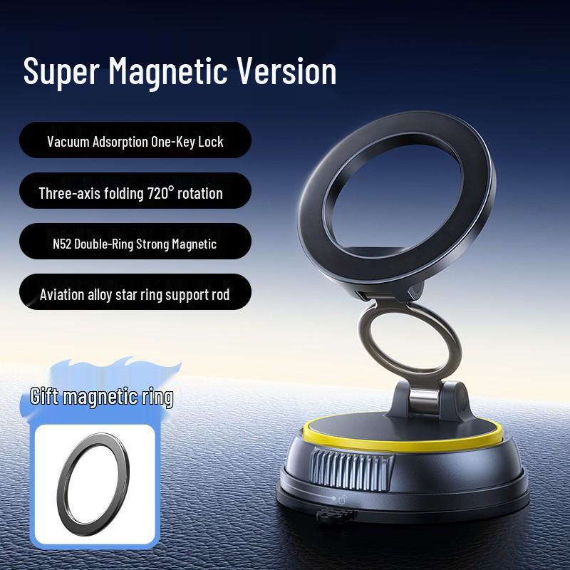 Foldable Magnetic Phone Holder for Car and Home - Suction Cup Stand for Desktop and Storage