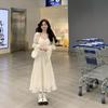 Hepburn Style French Long Dress 2026 Has A Very Fairy Design Waist Slimming Long-sleeved Children