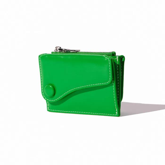 Dot Saddle Keyring Coin Zipper Business Card Holder Card Holder Green
