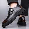 Men's Handmade Loafers Casual Shoes Slip-On Thick Sole Leather Lace-Up Comfortable Walking Shoes Men Trendy Footwear
