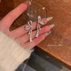 Korean Style Sweet Luxury Diamond Bow Stud Earrings - Versatile, Elegant Design for Everyday Wear