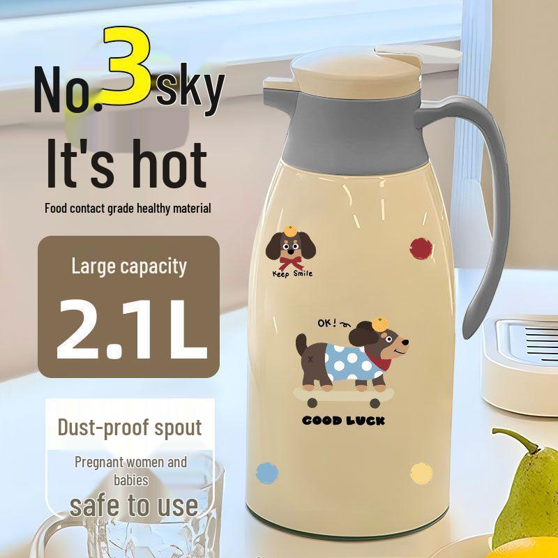 Large Capacity Dormitory Insulated Glass Thermos Flask Kettle