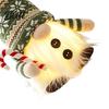Durable Fabric Holiday Figurines Lighted Christmas Gnome Decorations Plush Dwarf Dolls with Warm Lights Yellow Light Decor Knitted Hats Ornaments