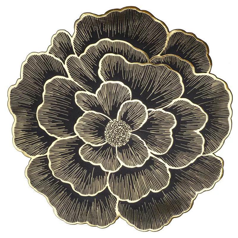 

Роскошные цветочные салфетки, круглые салфетки для кухни, обеденного стола, свадебного стола, декора Black Gold