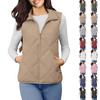 Damen-Kapuzenweste mit Rautenmuster aus Baumwolle - Herbst/Winter Kollektion 2025
