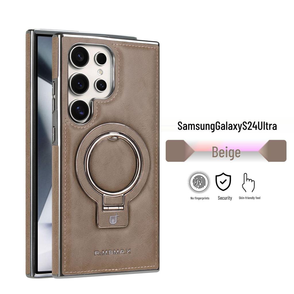 Samsung S26 Ultra Leather Magnetic Stand & Drop-proof Racket Case