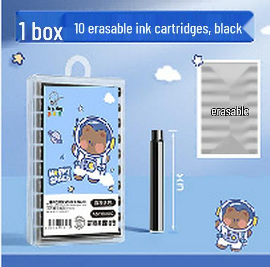 Kaba Bear Stress Relief Erasable Pen - Press-type, Non-Leaking Ink, Heat Erasable, Ideal for Correcting Handwriting
