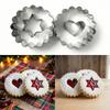Flower-shaped Cookie Cake Embossing Mold Jam Sandwich Valentine's Day Cookie Cutter Heart Shape Pastry Biscuit Mold Baking Tools