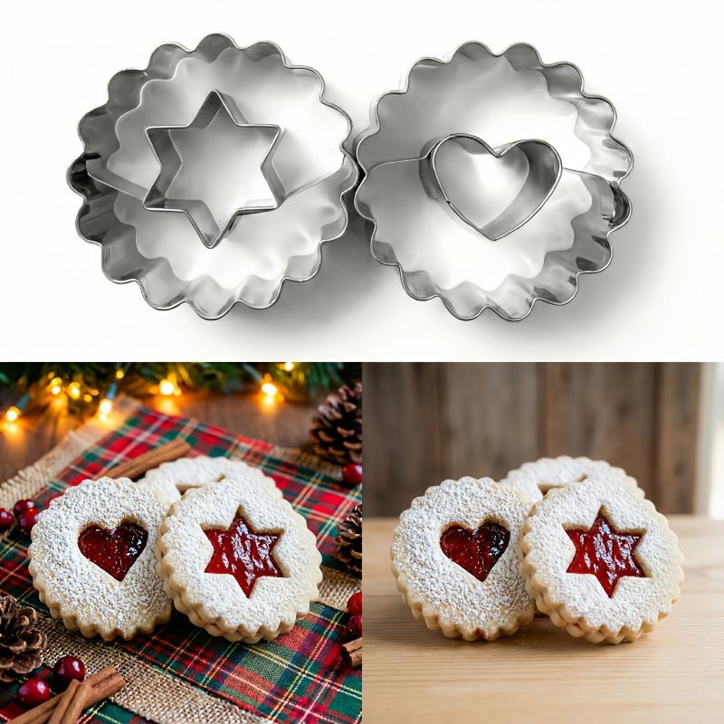 [A Set of 2 Stainless Steel Cookie Cutters] 2 Multi-Functional Cookie Cutters, Suitable for Christmas, Easter, Hanukkah