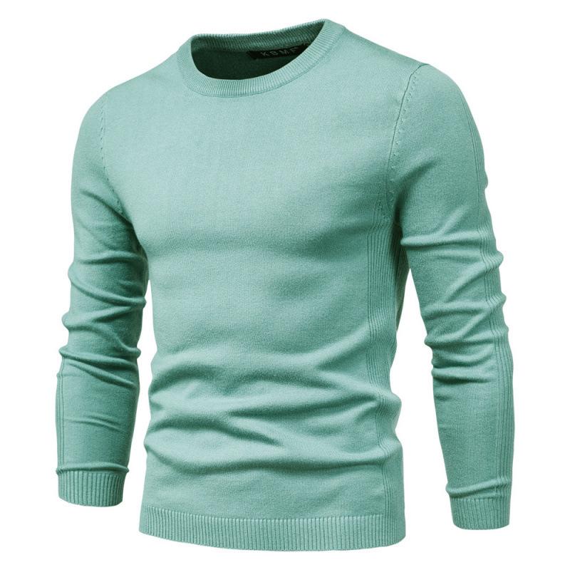 New O-neck Pullover Men's Sweater Casual Solid Color Warm Sweater Men Winter Fashion Slim Mens Sweaters 11 Colors