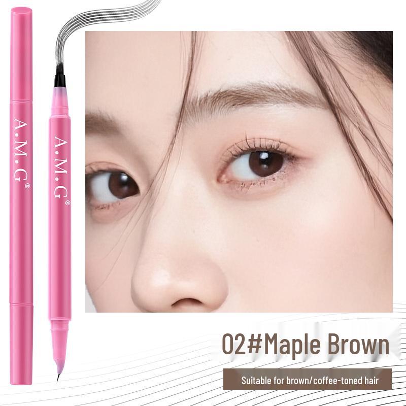 A.M.G Wild Waterproof Double-Ended Multi-Prong Eyebrow Pencil - Long-Lasting, Smudge-Proof, Natural Strokes. 800 mg