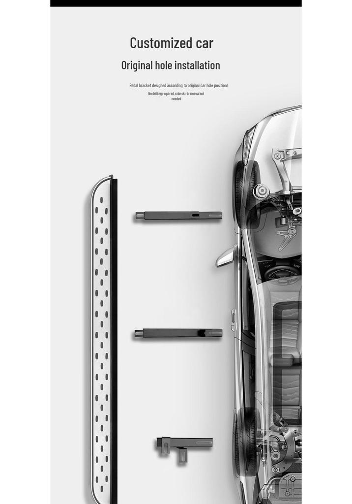 Highlander Foot Pedals for Toyota Models '23, '24, '26 with Side Steps