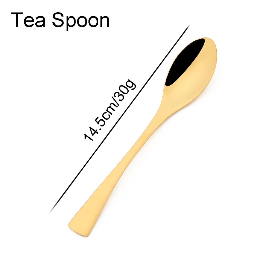 1pc 304 Stainless Steel Tableware Gold Dinnerware Steak Knife Service Fork Spoon Cutlery Salad Fork Spoon Butter Knife Flatware