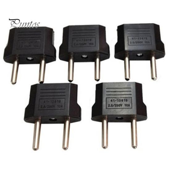 5 Pcs Universal USA AUS AU To EU European Power Plug Travel Adapter Converter