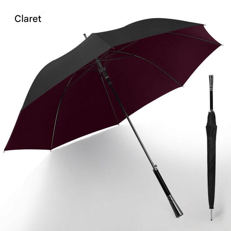 High-end Business Retro Senior Gentleman Double-layer Thickened Reinforced Long Handle Large Automatic Golf Gift Umbrella