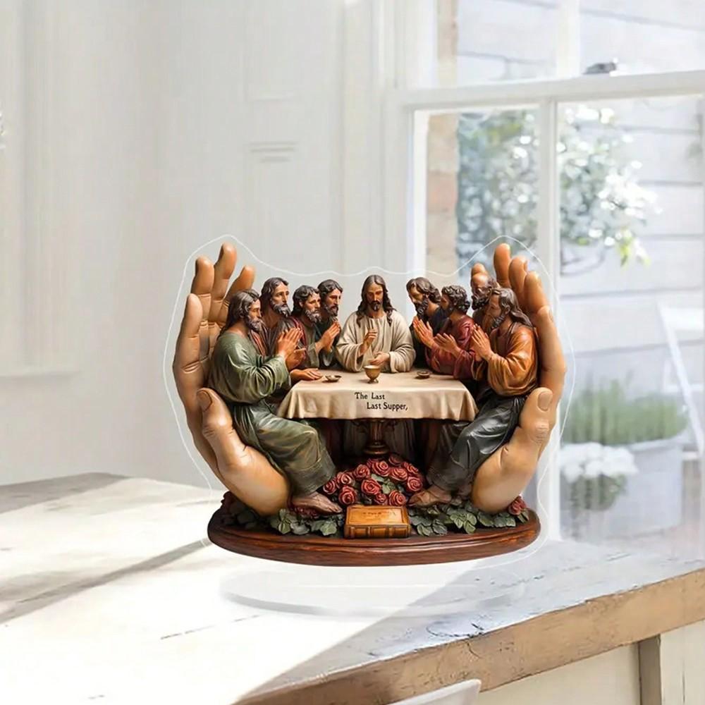 Jesus and Believers, Table Decoration, Bohemian Style, Suitable for Office, Living Room, Party, Christmas, Halloween