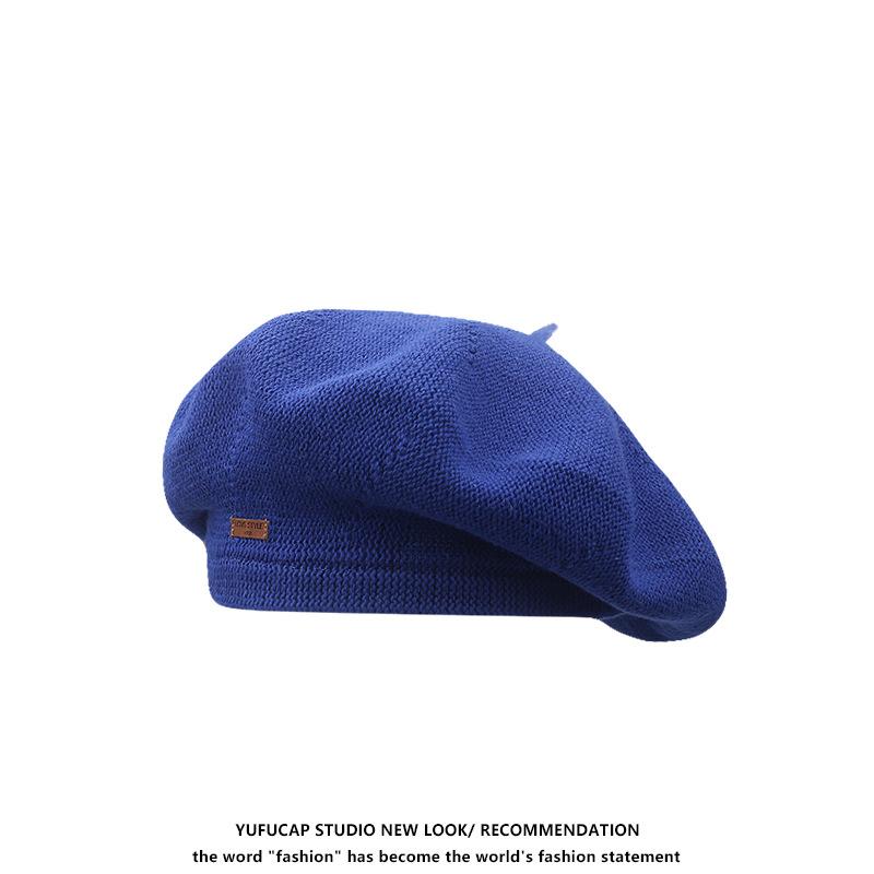 Wool knitted beret spring and autumn painter's hat shows the face, small and thin design sense, high-end hat autumn